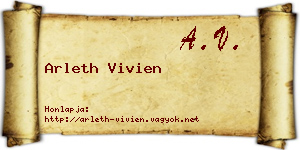 Arleth Vivien névjegykártya